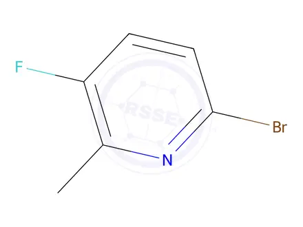 Chemical structure of PYRIDINE, 6-BROMO-3-FLUORO-2-METHYL-