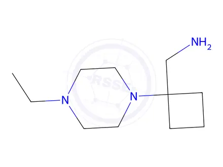 Chemical structure of (1-(4-Ethylpiperazin-1-yl)cyclobutyl)methanamine