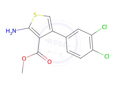 Chemical structure of Methyl 2-amino-4-(3,4-dichlorophenyl)thiophene-3-carboxylate