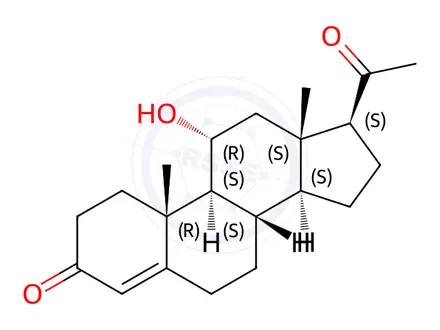 Chemical structure of 11 Alpha-Hydroxy Progesterone