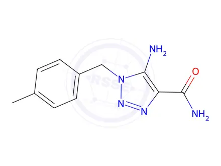Chemical structure of 5-amino-1-(4-methylbenzyl)-1h-1,2,3-triazole-4-carboxamide