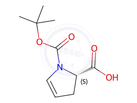 Chemical structure of (S)-1-(Tert-Butoxycarbonyl)-2,3-Dihydro-1H-Pyrrole-2-C