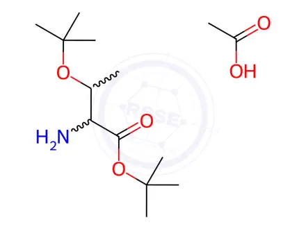 Chemical structure of (2S,3R)-tert-Butyl 2-amino-3-(tert-butoxy)butanoate Acetate