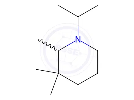 Chemical structure of Piperidine, 2,3,3-trimethyl-1-(1-methylethyl)-(9CI)