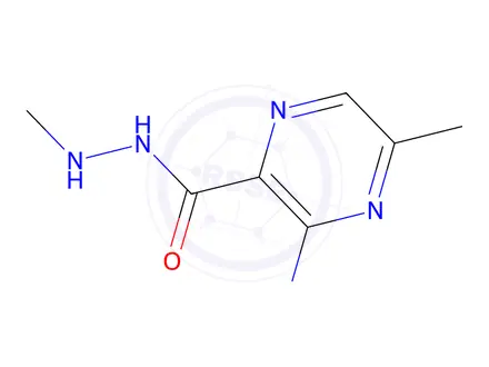 Chemical structure of Pyrazinecarboxylic acid, 3-amino-5-methyl-, 2-methylhydrazide (8CI)