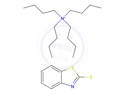 Chemical structure of tetrabutylammonium, salt with benzothiazolethi-2(3H)-one (1:1)