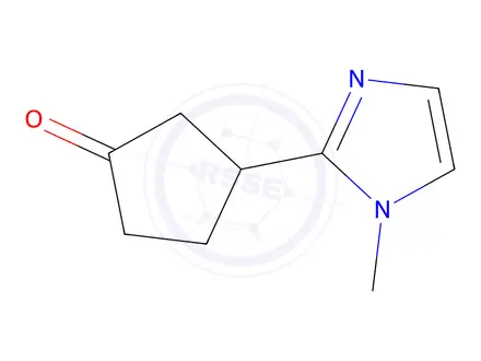 Chemical structure of 3-(1-methyl-1H-imidazol-2-yl)cyclopentan-1-one