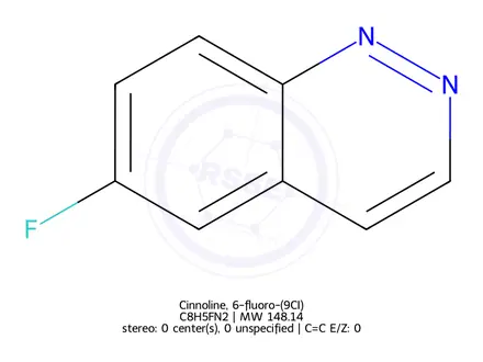Chemical structure of Cinnoline, 6-fluoro-(9CI)