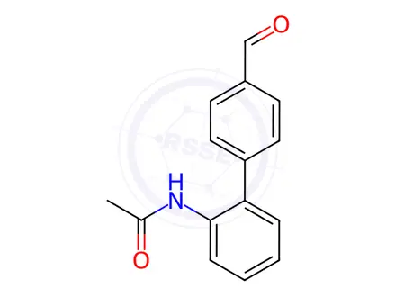 Chemical structure of N-(4'-Formyl[1,1'-biphenyl]-2-yl)acetamide