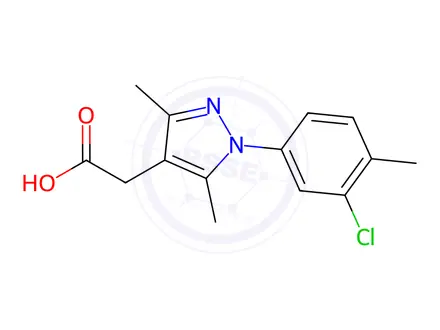 Chemical structure of 2-[1-(3-chloro-4-methylphenyl)-3,5-dimethyl-1H-pyrazol-4-yl]acetic acid