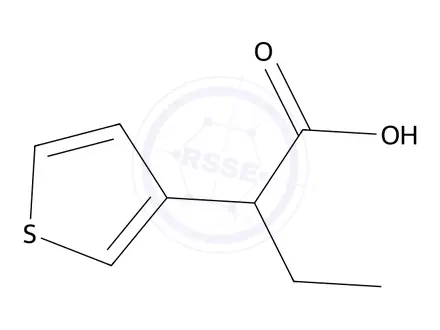 Chemical structure of 2-(Thiophen-3-yl)butanoic acid