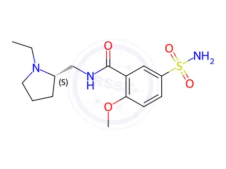 Chemical structure of (S)-(-)-Sulpiride