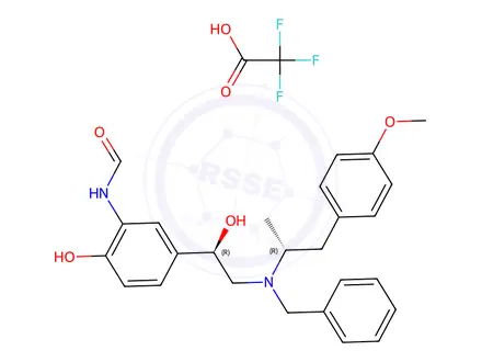 Chemical structure of Formoterol EP Impurity H (Trifluoroacetic Acid,Enantiomer Mixture)