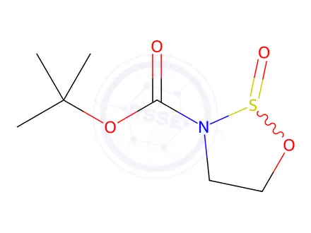 Chemical structure of 1,2,3-Oxathiazolidine-3-carboxylic acid, 1,1-dimethylethyl ester, 2-oxide