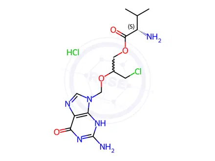 Chemical structure of Valganciclovir Impurity 39 (Valganciclovir Hydrochloride EP Impurity R)