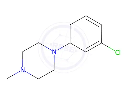 Chemical structure of Piperazine, 1-(3-chlorophenyl)-4-methyl-