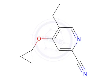 Chemical structure of 4-Cyclopropoxy-5-ethylpicolinonitrile