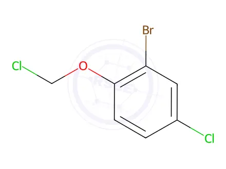 Chemical structure of 2-Bromo-4-chloro-1-(chloromethoxy)benzene