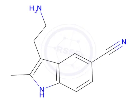 Chemical structure of 3-(2-aminoethyl)-2-methyl-1H-indole-5-carbonitrile
