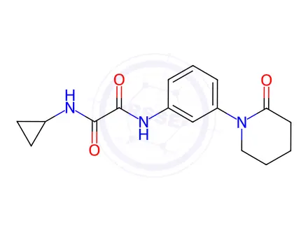 Chemical structure of N1-Cyclopropyl-N2-(3-(2-oxopiperidin-1-yl)phenyl)oxalamide
