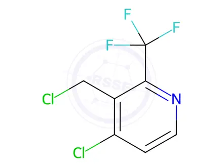 Chemical structure of 4-Chloro-3-(chloromethyl)-2-(trifluoromethyl)pyridine