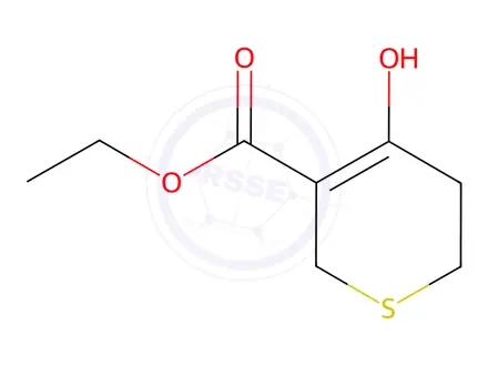 Chemical structure of Ethyl 4-hydroxy-5,6-dihydro-2H-thiopyran-3-carboxylate