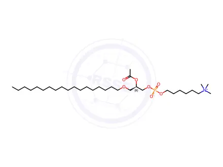 Chemical structure of 1-O-Hexadecyl-2-acetyl-sn-glycero-3-phospho-(N,N,N-trimethyl)-hexanolamine
