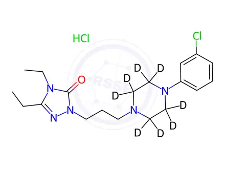 Chemical structure of Etoperidone-d8 Hydrochloride