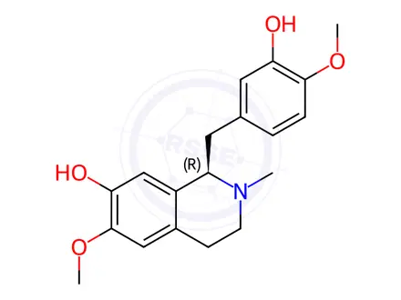 Chemical structure of (R)-Reticuline (>80% ee)