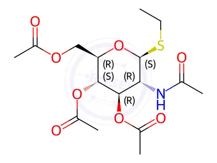 Chemical structure of Ethyl 3,4,6-Tri-O-acetyl-2-acetamido-2-deoxy-β-D-thioglucopyranoside