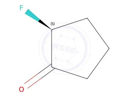 Chemical structure of (S)-2-Fluorocyclopentan-1-one