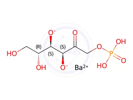 Chemical structure of Fructose, 1-(dihydrogen phosphate), barium salt, d-