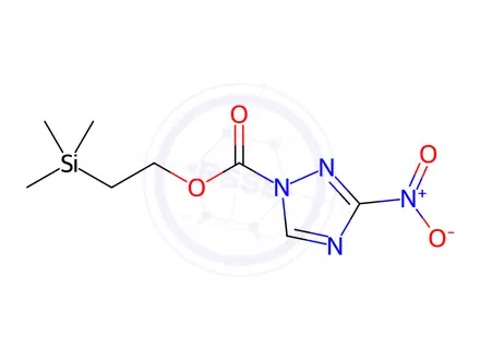 Chemical structure of 2-(Trimethylsilyl)ethyl 3-nitro-1H-1,2,4-triazole-1-carboxylate