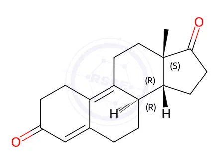 Chemical structure of (8R,13S,14R)-13-methyl-1,6,7,8,11,12,13,14,15,16-decahydro-3H-cyclopenta[a]phenanthrene-3,17(2H)-dione