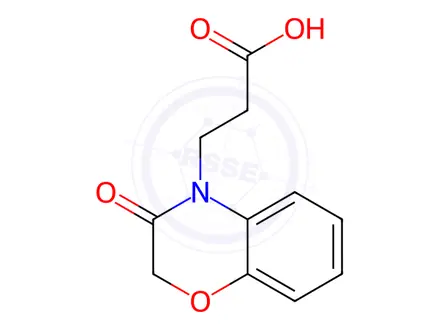 Chemical structure of 3-(3-Oxo-3,4-dihydro-2H-1,4-benzoxazin-4-yl)propanoic Acid