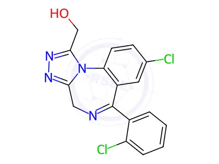 Chemical structure of 1-Hydroxy Triazolam