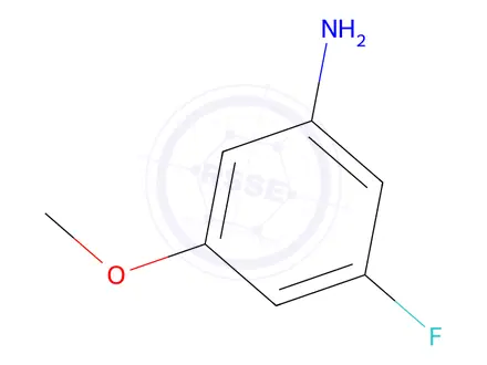 Chemical structure of 3-Fluoro-5-methoxyaniline