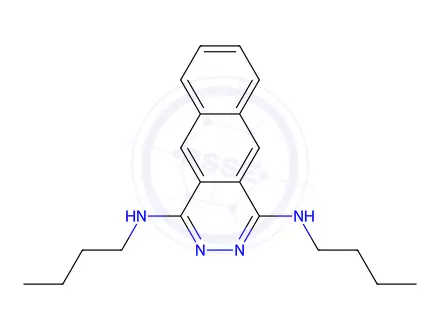Chemical structure of 1,4-bis(butylamino)benzo(g)phthalazine