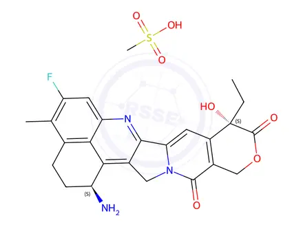 Chemical structure of Exatecan mesylate