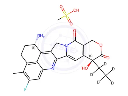 Chemical structure of Exatecan-d5 mesylate