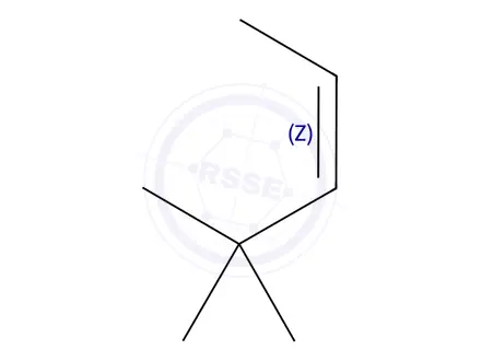 Chemical structure of cis-1,1,1-Trimethyl-2-butene