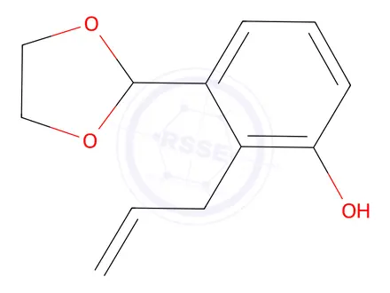 Chemical structure of 3-(1,3-Dioxolan-2-yl)-2-(2-propen-1-yl)-phenol
