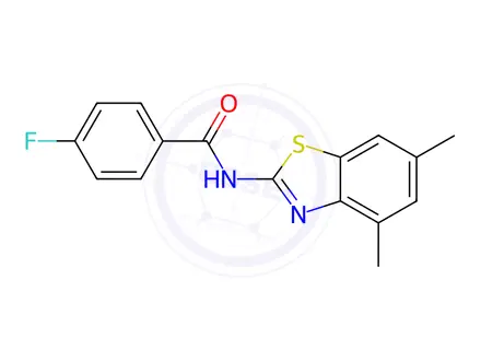 Chemical structure of N-(4,6-Dimethylbenzo[d]thiazol-2-yl)-4-fluorobenzamide