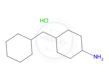 Chemical structure of 4-(cyclohexylmethyl)cyclohexan-1-amine hydrochloride