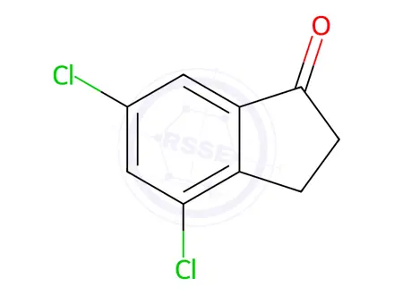 Chemical structure of 4,6-dichloroindan-1-one