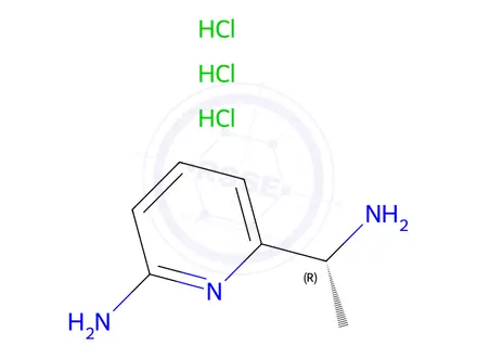 Chemical structure of 2-Pyridinemethanamine, 6-amino-α-methyl-, hydrochloride (1:3), (αR)-
