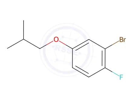 Chemical structure of Benzene, 2-bromo-1-fluoro-4-(2-methylpropoxy)-