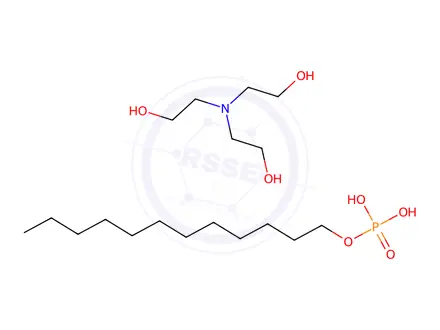 Chemical structure of Phosphoric acid, dodecyl ester, compd. with 2,2',2''-nitrilotris[ethanol]
