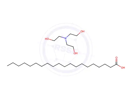 Chemical structure of icosanoic acid, compound with 2,2',2''-nitrilotriethanol (1:1)