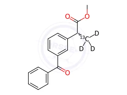 Chemical structure of Ketoprofen Impurity 51-13C,d3